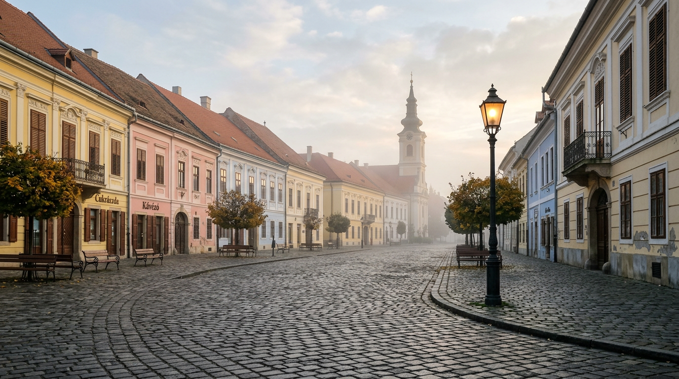 Csendes magyar város, felfedezésre váró tér és épületek
