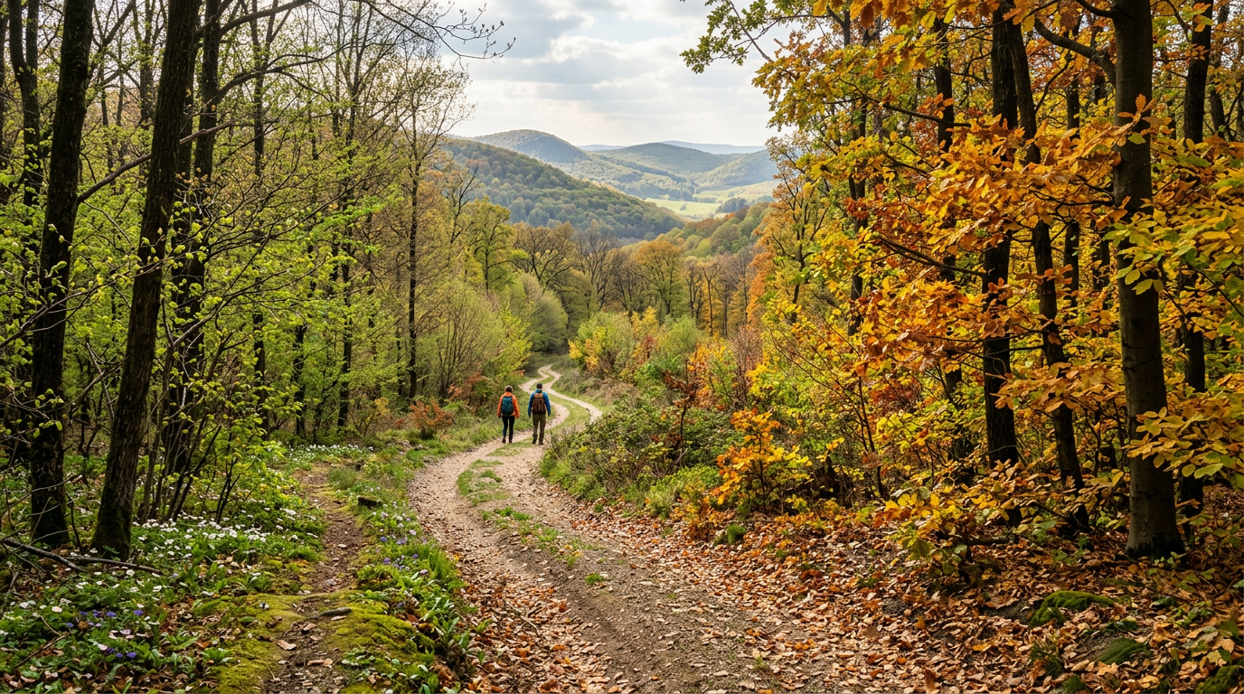Évszakok és túraút: ugyanaz a táj, más színek